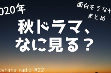 【どれ見る？】2020年 秋ドラマ、面白そうなやつの情報まとめ＆MIU404のその後