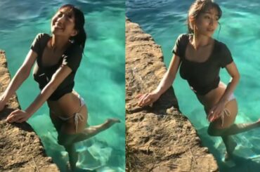 田中みな実アナのプールではしゃぐ姿が可愛いすぎ！💕