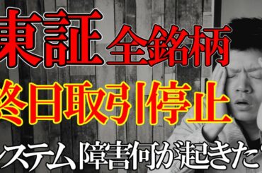 【市場混乱】東証システム障害で終日全銘柄の取引停止 影響と原因