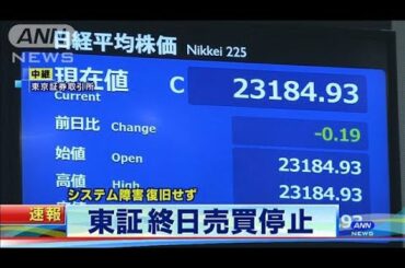 終日売買停止、東証が発表　システム障害復旧せず(2020年10月1日)