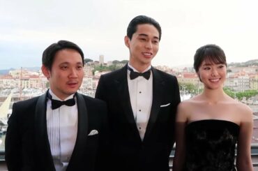 東出昌大さんと唐田えりかさんがカンヌ国際映画祭でレッドカーペット　 濱口竜介監督の 「寝ても覚めても」公式上映