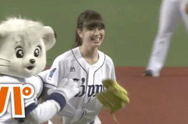 【5】最後は神対応も… 稲村亜美さんが始球式に