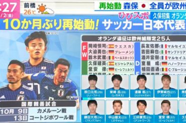 【サッカー日本代表】森保ジャパン25名を発表!　欧州組の久保建英や冨安健洋ら選出!３４歳岡崎慎司が日本代表に復帰