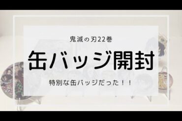 【鬼滅の刃】22巻特装版を開封！特別な缶バッジ！