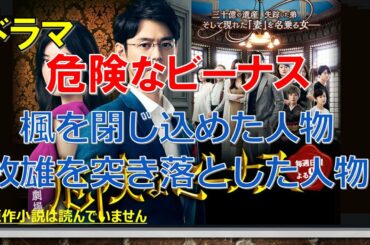 ドラマ【危険なビーナス】楓を閉じ込めた人物、牧雄を突き落とした人物【妻夫木聡、吉高由里子出演作】【原作 東野圭吾】