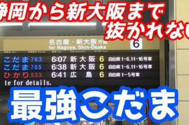 【東海道新幹線】静岡から新大阪まで抜かれない最強「こだま」に乗ってみた。