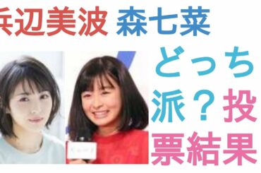 浜辺美波と森七菜はどっちがかわいい(好き)？【投票結果】