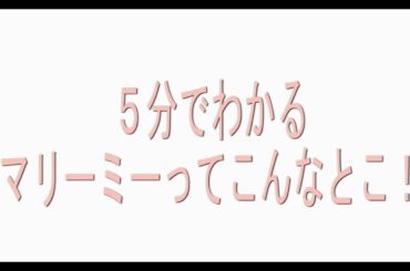 ５分でわかる！マリーミーってこんなとこ！！