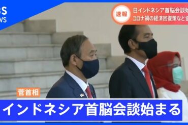 【速報】日インドネシア首脳会談始まる コロナ禍の経済回復策など協議へ