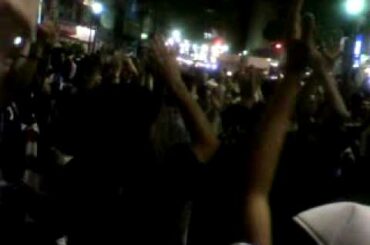 日本　対　カメルーン　渋谷スクランブル交差点が激ヤバ