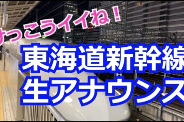 【新幹線】車掌さんのアナウンス！ けっこうイイね！ 東海道新幹線の生アナウンス