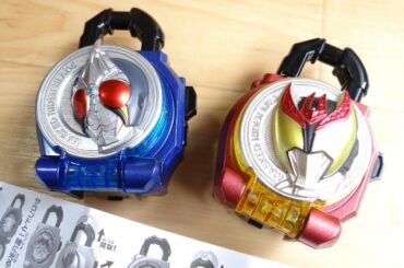 ｵﾝﾄﾞｩﾙ語の音声は！？ ブレイド & キバ ガシャポン カプセルロックシード09 全4種 レビュー！仮面ライダー鎧武(ガイム) LEDVer 戦極ドライバー&無双セイバーで音声確認