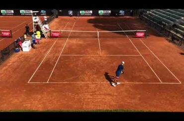 Rome 2020 Kei Nishikori and Borna Coric practice a game and tiebreake.