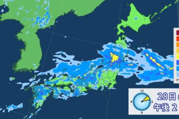 7月28日（火）全国の天気予報　東北に梅雨前線が停滞　災害級の大雨のおそれ