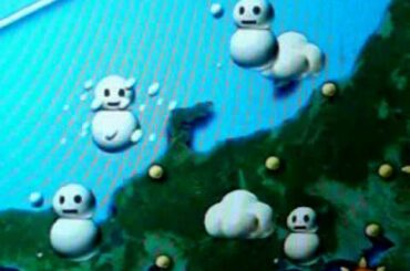 ＮＨＫ　気象情報（天気予報）　雪（雪だるま）マーク