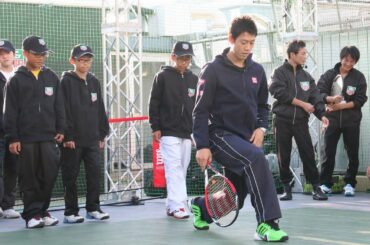錦織圭「適当にまねしてください」小中学生にレクチャー　「KEI for KIDS by TAG Heuer」(2)　#Kei Nishikori　#charity event