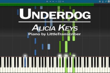 Alicia Keys - Underdog (Piano Cover) Synthesia Tutorial by LittleTranscriber