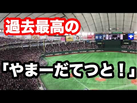 【超大歓声】侍ジャパン・山田哲人、割れんばかりのファンファーレ&応援歌