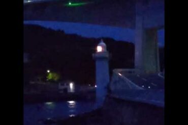 山口県熊毛郡上関町　上関大橋と灯台