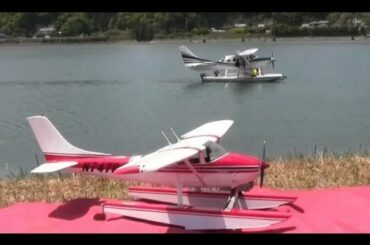 水上機セスナの実機とラジコン機　Seaplane
