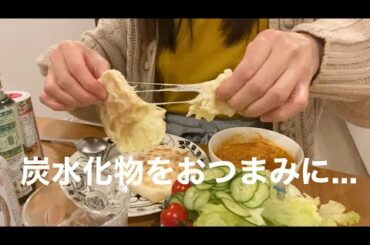 [3日間の炭水化物おつまみ]バターチキンカレーとチーズナン/納豆キムチレタス炒飯/炊き込み親子丼