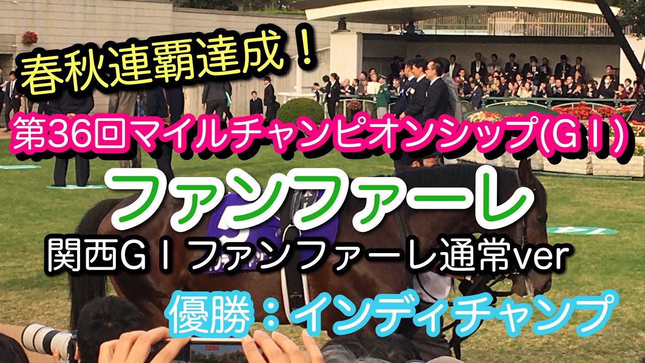 【春秋連覇達成！】第36回マイルチャンピオンシップ(G1)ファンファーレ(優勝：インディチャンプ)