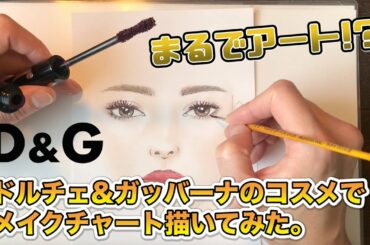 まるでアート！プロのメイクがドルチェ&ガッバーナのコスメでメイクチャート描いてみた。【廣木猛】【メイク】【ドルガバ】