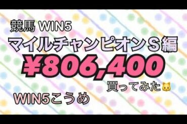 競馬WIN５マイルチャンピオンシップ編¥806,400買ってみた