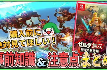 「ゼルダ無双 厄災の黙示録」を購入する前に知っておきたい6つの事前知識&注意点