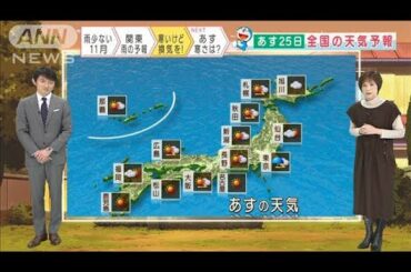 【全国の天気】換気と加湿　例年よりもしっかりと(2020年11月24日)