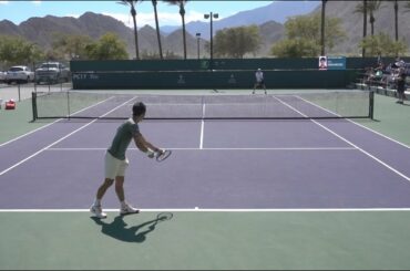 錦織圭 vs. ダビデ・ゴファン【練習試合２】Kei Nishikori Practice Game 4&5 with David Goffin 2019 Indian Wells