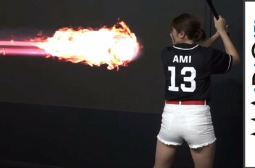 稲村亜美、デジタル始球式で神スイング披露　「DAZN for docomo SPORTS LOUNGE」プロ野球開幕直前イベント5