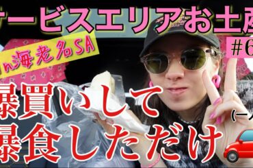 サービスエリアお土産爆買いして爆食しただけの動画〜(一人で)🚗🍗in海老名SA🦐