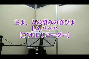 主よ、人の望みの喜びよ J.S.バッハ【アルトリコーダー】