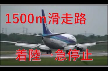 【飛行機の急ブレーキ】1500ｍ滑走路　旧石垣空港への着陸