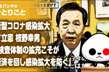 ひとりごと「立憲 枝野代表『検査体制の拡充こそが経済を回し感染拡大を防ぐために必要』」