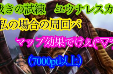 【FFBE幻影戦争】裁きの試練　ユウナレスカ　私の場合の周回パ（7000pt以上）　マップ効果でけぇ(°▽°) WOTV