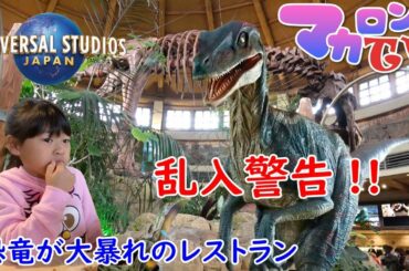 USJ 恐竜が大暴れレストラン！まさかの乱入に大慌て - マカロンTV