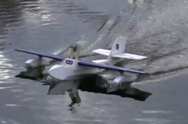 RC自作水上飛行艇の悲劇 ( Maiden Flight and Crash of Original RC Seaplane )