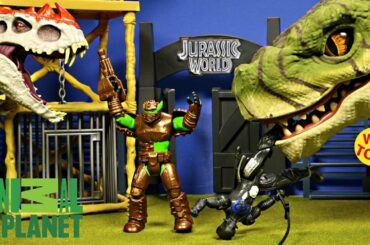 New Animal Planet T-Rex Tower Mega Playset Vs D-Rex Jurassic Park Unboxing - WD Toys