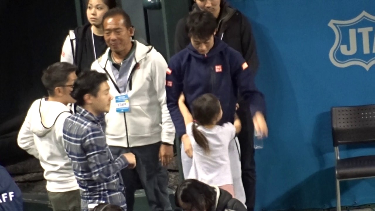 ドリームテニス 錦織圭に「抱っこ!」 20161126 ドリームテニス 錦織圭に「抱っこ!」 20161126