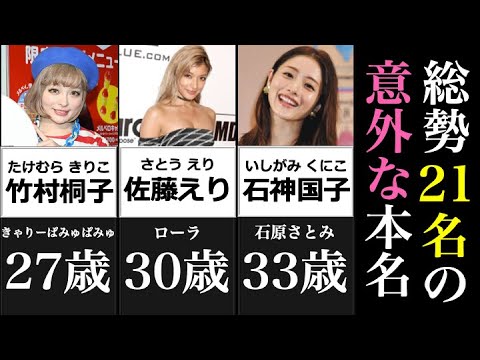 意外すぎた女性芸能人の本名