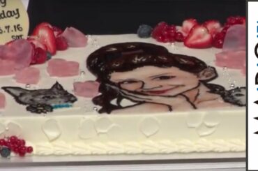 ダレノガレ明美、サプライズ誕生日ケーキに感激　ラメ入りスパークリングワイン｢PLATINVM FRAGRANCES｣発表会3