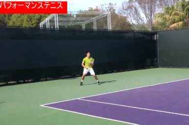 錦織圭の貴重な練習マッチ！（高い打点から難なく叩き込む）