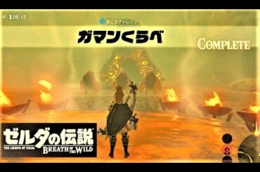 【ガマンくらべ : ほこらチャレンジ　ナボール山】 攻略 ゼルダの伝説 ブレスオブザワイルド　"Test of Will" BREATH OF THE WILD