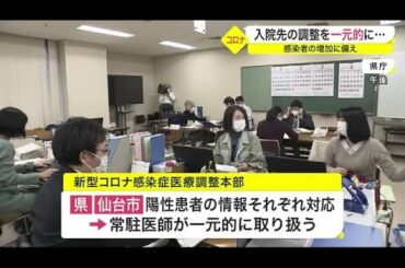 新型コロナ陽性患者の情報を一元化　宮城県・仙台市・東北大学病院など　入院医療体制の確保へ (20/12/28 19:00)