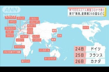 “変異種”世界で猛威　24の国と地域で確認(2020年12月28日)