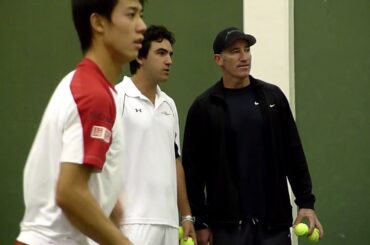 錦織圭　コート練習１　Kei Nishikori (JPN) Practise SAP Open  2011
