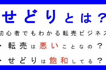 せどりとは？【概要欄に音量調整版のリンク有り】