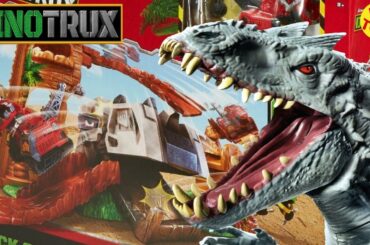 New Dinotrux Rock Slide Revenge Indominus Rex VS Ty Rux Jurassic World Dinosaur Trucks Unboxing